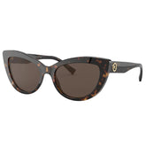 Versace Woman Sunglasses Dark Havana Frame, Dark Brown Lenses, 55MM
